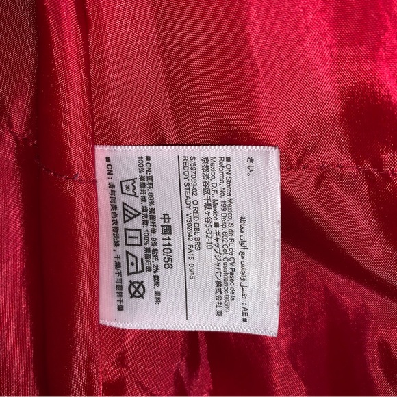 🆕 Red Pea Coat Girl’s 4T Preppy Classic Warm Winter Button Up Old Navy Holiday - Picture 6 of 8